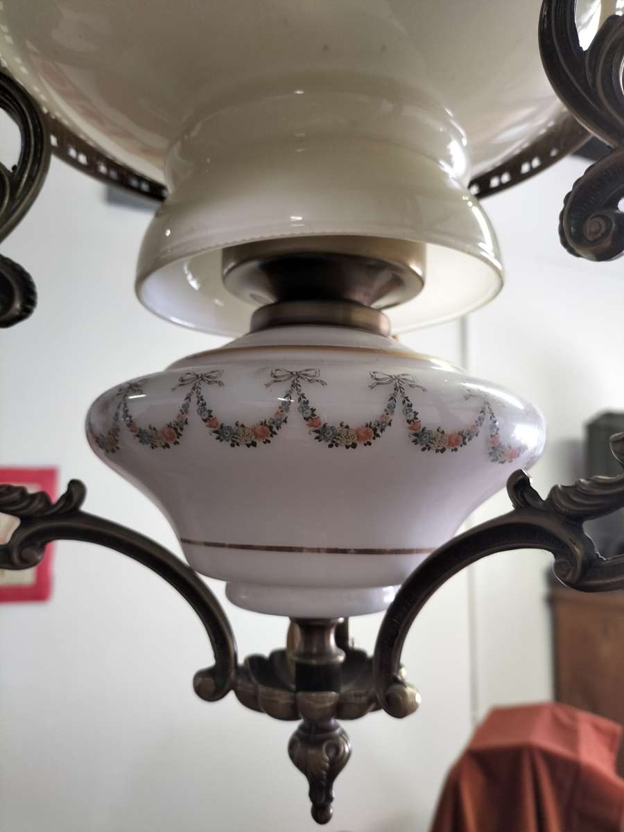 Vintage / Ornate brass ceiling lamp