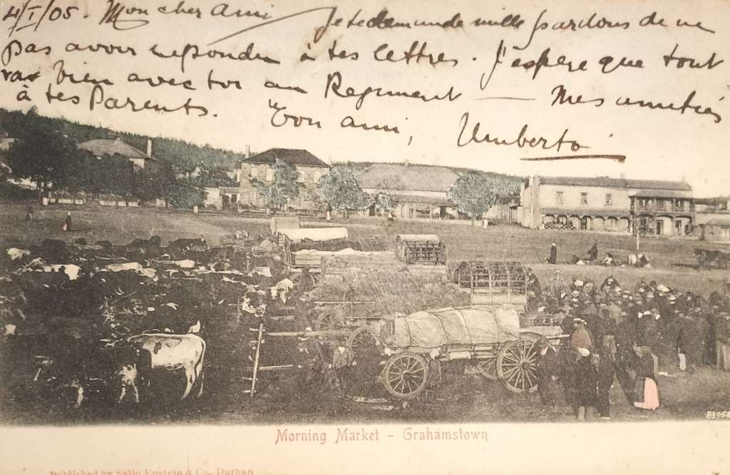 Vintage Post Card - South Africa - Grahamstown Market