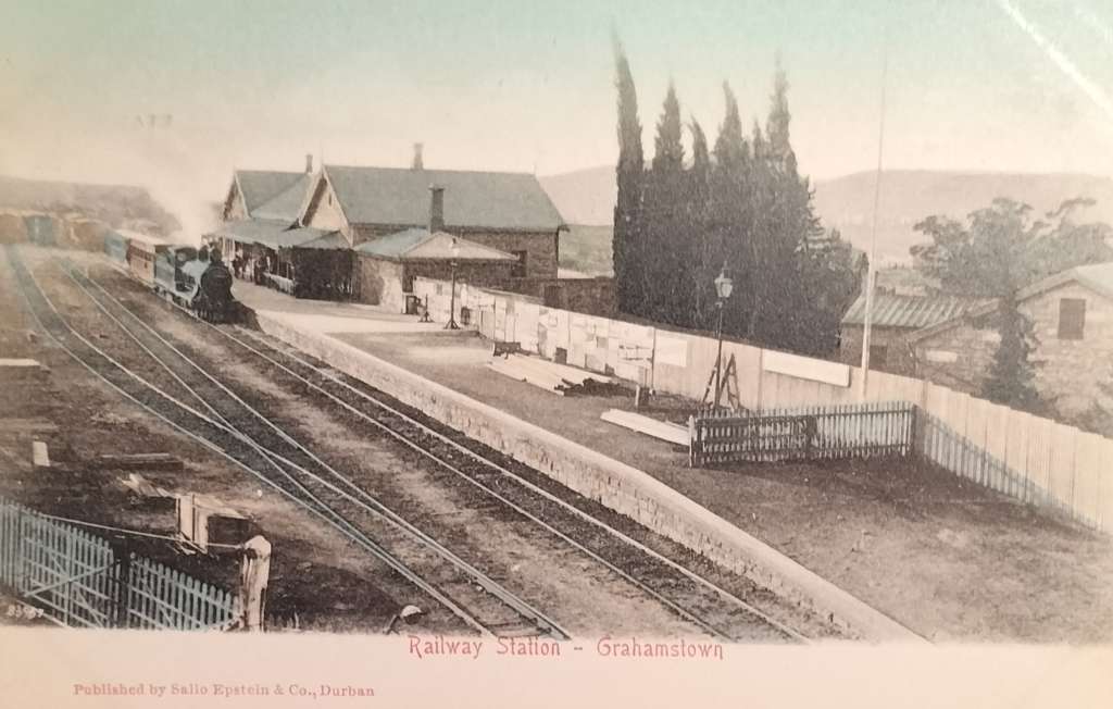 Vintage Post Card - South Africa - Grahamstown Railway station