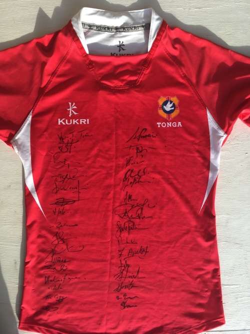 Signed Tonga rugby jersey