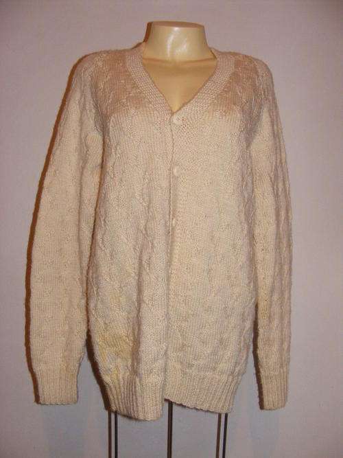 VINTAGE Cream thick cardigan
