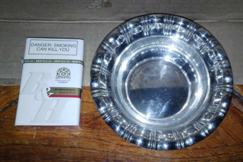 GERMAN HALLMARKED c1880's SILVER BOWL - 13x4cm