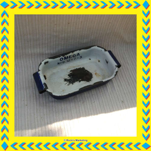 OMEGA NO D 12x7x3 ENAMEL DISH - 30.5x18x7.5cm