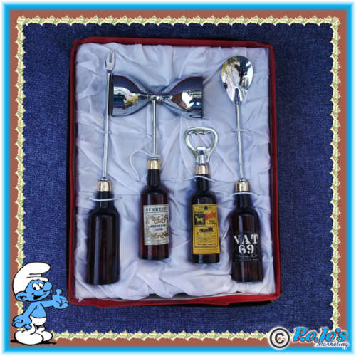 Complete Bar Set with Bottle-handles