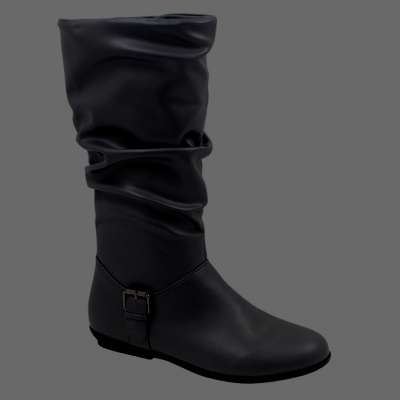 Black boots ladies calf-height.        Sizes 3, 4, 5, 6, 7, 8.