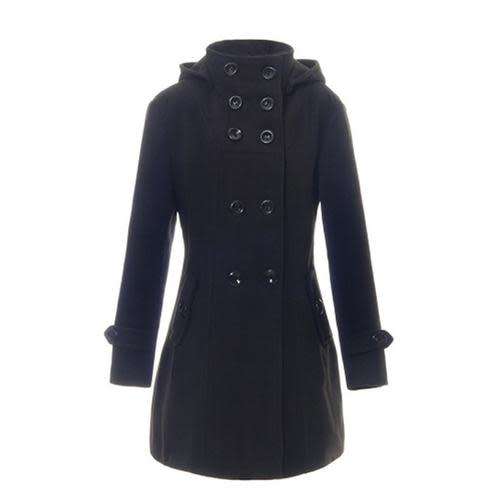 Size 12 14 16 Black coat with hood - Must have!