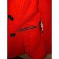 Perfect size 10 - designer is Identity - red jacket top quality lined. Last one.