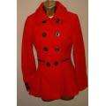 Perfect size 10 - designer is Identity - red jacket top quality lined. Last one.