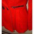 Perfect size 10 - designer is Identity - red jacket top quality lined. Last one.