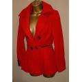 Perfect size 10 - designer is Identity - red jacket top quality lined. Last one.