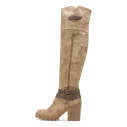 size 8 ladies boots, beige imported.