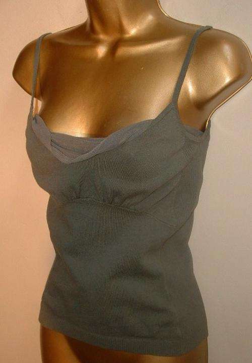 10 / 34 New ladies khaki camisole style top fitted with stretch