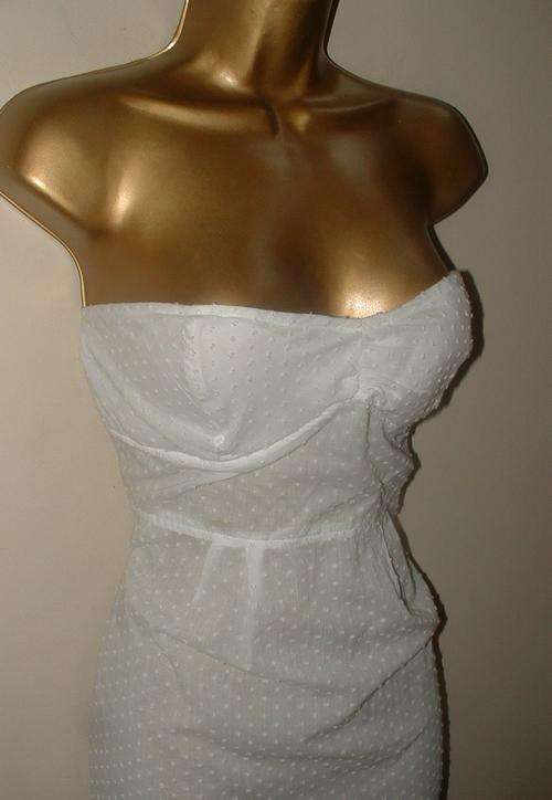 10 / 34 New ladies white bustier padded bra top / dress