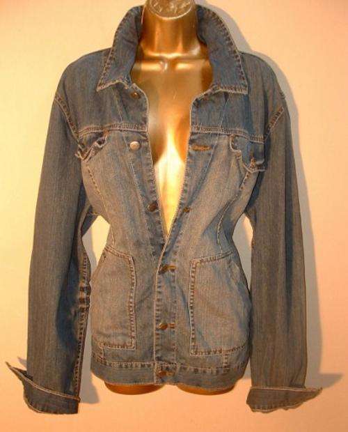 XL 16 / 40 New ladies denim jeans jacket EMBROIDERY EAGLE BACK