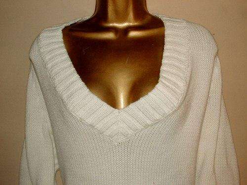 XXXL LADIES PLUS SIZE white knitwear jersey by LANE BRYANT