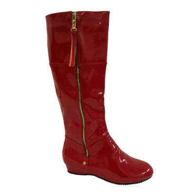 FREE SHIPPING - Size 3 4 6 7  Vogue patent RED or BLACK Ladies Boots New Arrival HOT!
