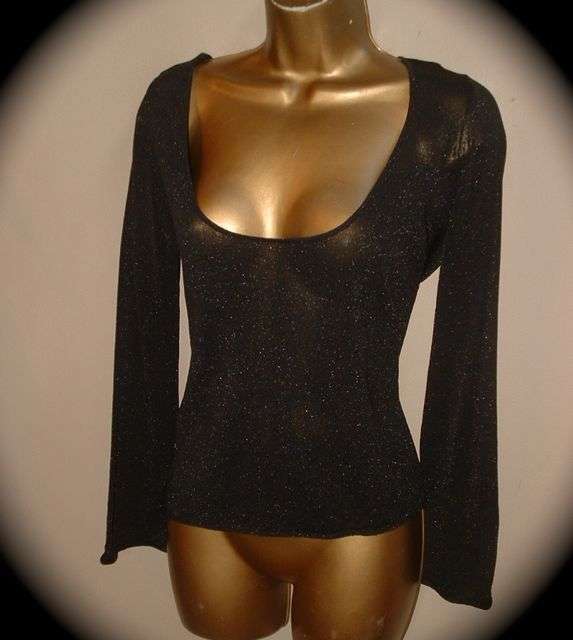 12 / 36 new sparkle fine knit drop shoulder top