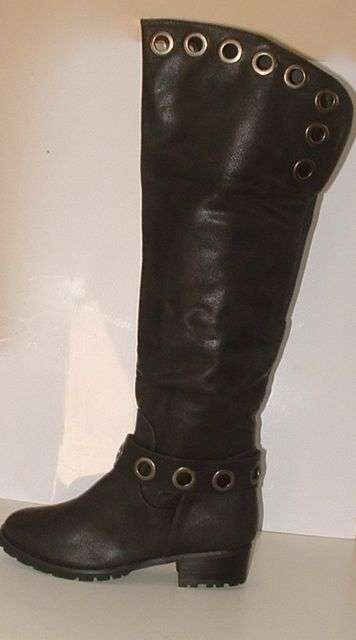 Size 5   TALL    WIDE CALF    OVER THE KNEE      BLACK  BOOTS