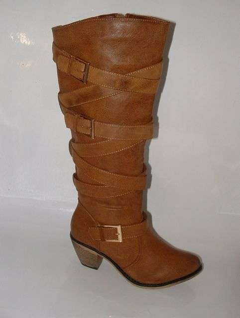 Size 8    New boxed cognac BOOTS strap & buckle.