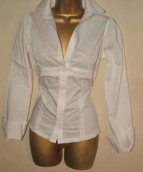 New size 10 / 34 Ladies white executive corset shirt posh dressy.