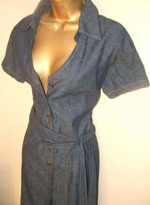 Generous 16 / 40  ------     New ladies denim dress with belt. XXXL plus size