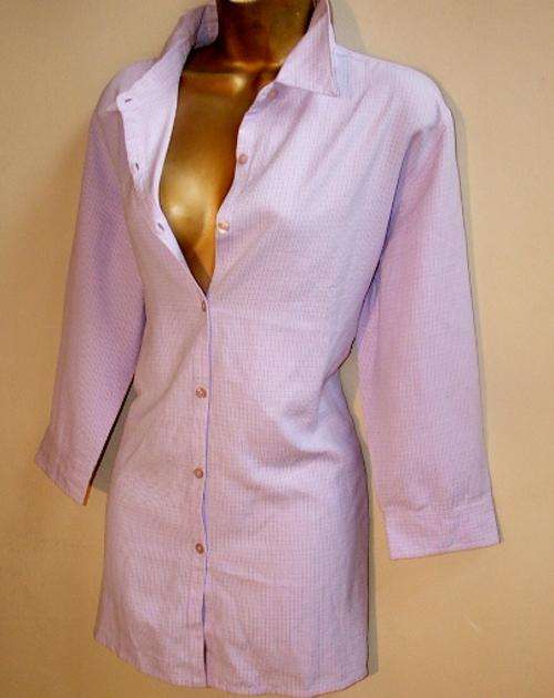 14 - 16 / 38 - 40 New ladies longer length lavender print shirt. {{{Big Sale please look}}}