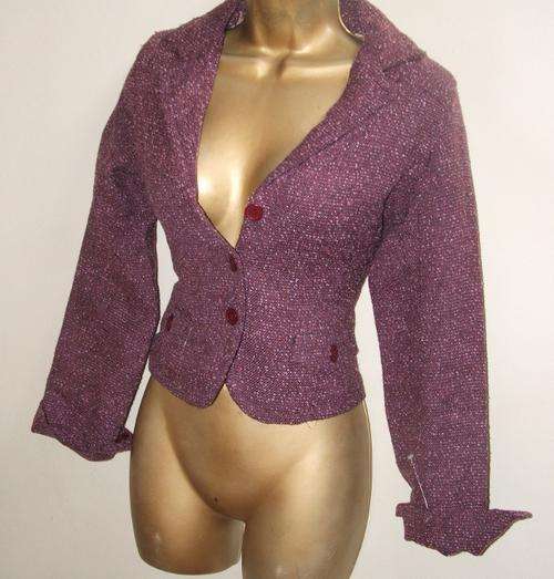 10 / 34 New ladies pink/ purple, fitted crop jacket lined -  stunning on, one only.