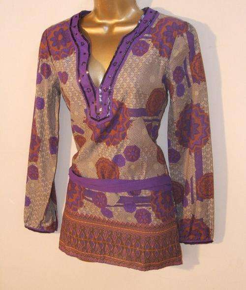 8, 10, 12, 14 / 32, 34, 36, 38 New ladies kaftan tunic with belt tie and sparkle - one only....