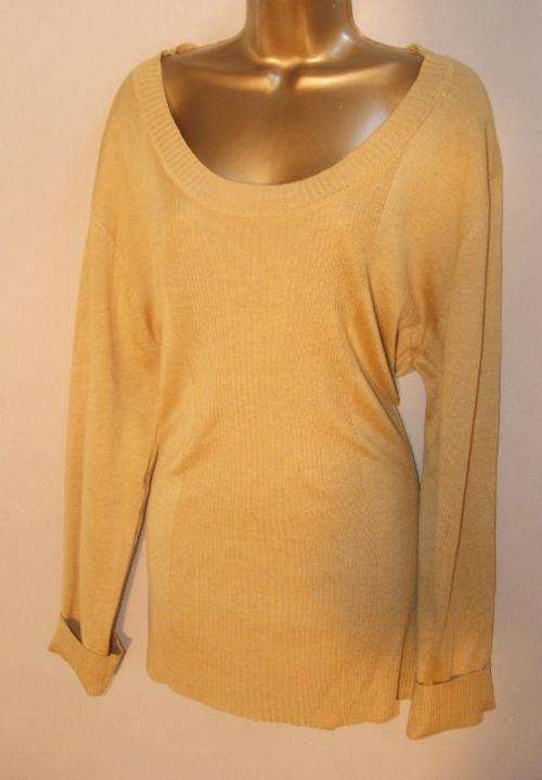 SIZE 50   PLUS SIZE Warm yellow knitwear jersey top ladies