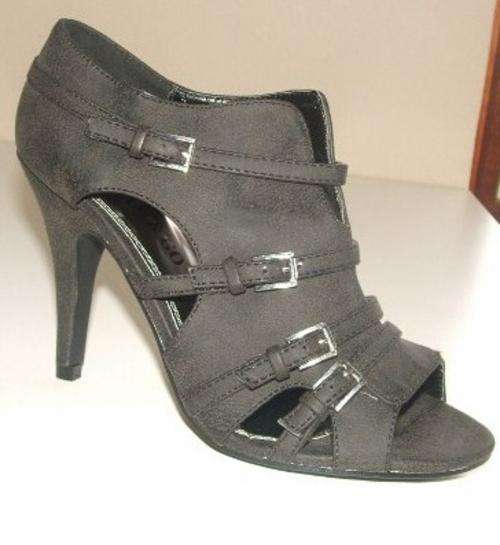 5 ,6, 7, 8 New womens ladies shoes heels charcoal grey nearly black -HOT