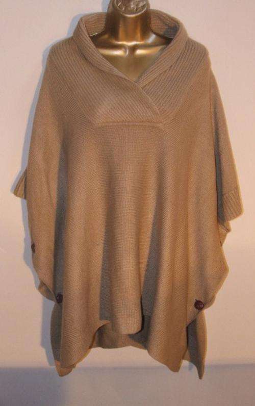 14, 16, 18 Brand new ladies beige uk import poncho jersey much nicer than a coat.