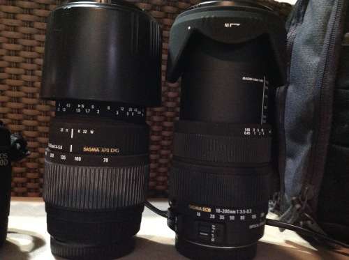 CANON EOS 40D CAMERA WITH TWO LENSES AND A BAG