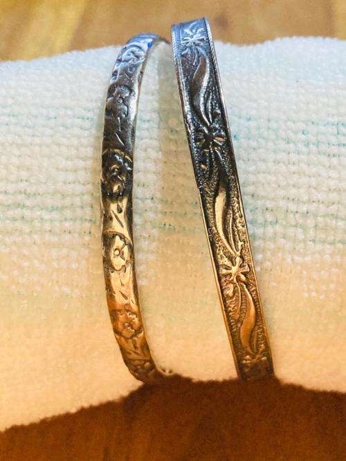 BEAUTIFUL BURNISHED BANGLES - PRICE FOR BOTH BANGLES