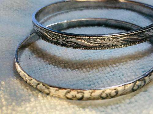 BEAUTIFUL BURNISHED BANGLES - PRICE FOR BOTH BANGLES