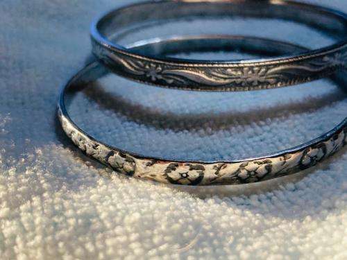 BEAUTIFUL BURNISHED BANGLES - PRICE FOR BOTH BANGLES