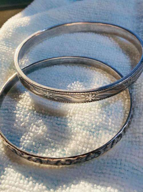 BEAUTIFUL BURNISHED BANGLES - PRICE FOR BOTH BANGLES