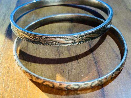 BEAUTIFUL BURNISHED BANGLES - PRICE FOR BOTH BANGLES