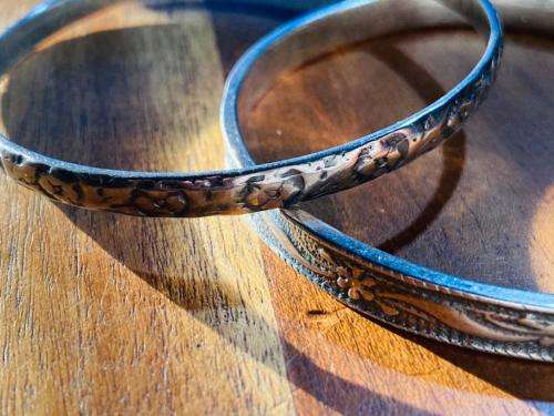 BEAUTIFUL BURNISHED BANGLES - PRICE FOR BOTH BANGLES