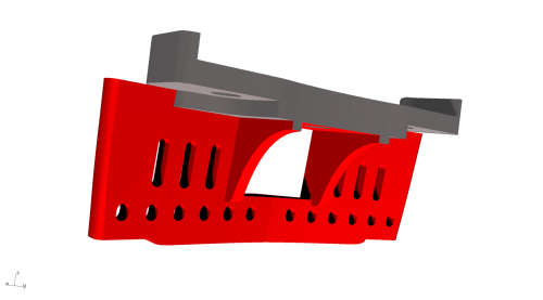 SAR HO Scale White Metal Lima Cowcatchers (Pair) for Kadee (Red) made by Scalecraft