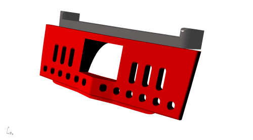 SAR HO Scale White Metal Lima Cowcatchers (Pair) for Kadee (Red) made by Scalecraft