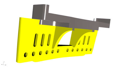 SAR HO Scale White Metal Lima Cowcatchers (Pair) for Kadee (Yellow) made by Scalecraft