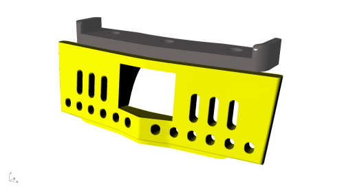 SAR HO Scale White Metal Lima Cowcatchers (Pair) for Kadee (Yellow) made by Scalecraft