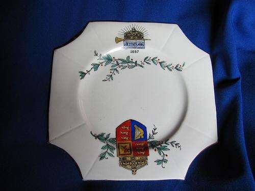 RARE WILEMAN (before) SHELLY Plate QUEEN VICTORIA 1887 DIAMOND JUBILEE