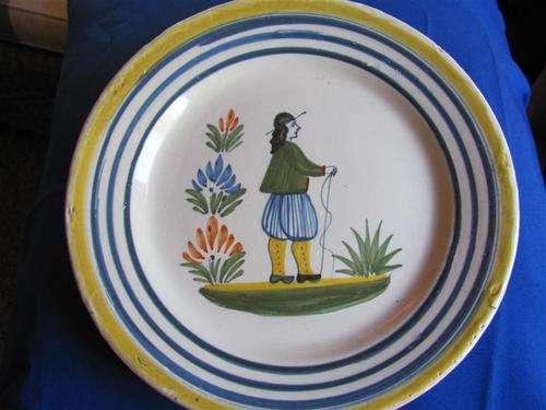 "HenRiot Quimper France" Dinner Plate