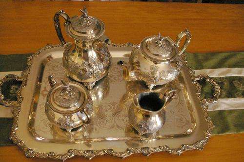 John Turton & Co EPBM Birds of Prey Tea Set and tray