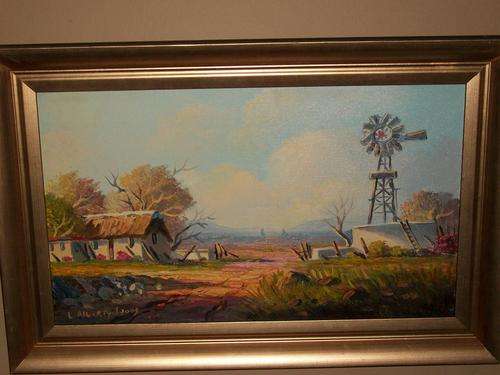 !!!!!BEAUTIFUL LES ALBERTYN 1931-2011. OIL ON BOARD FRAMED!!!!