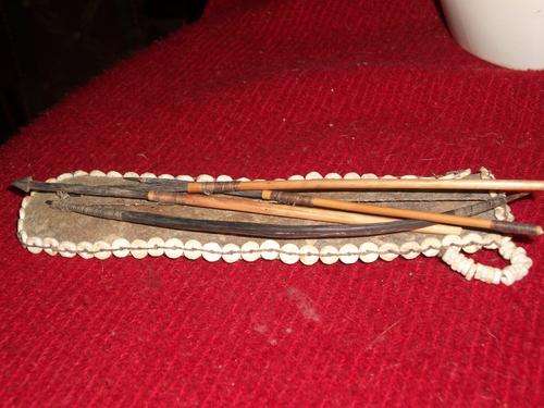 BUSHMAN LOVE BOW + ARROW . 50 YEARS PLUS OLD