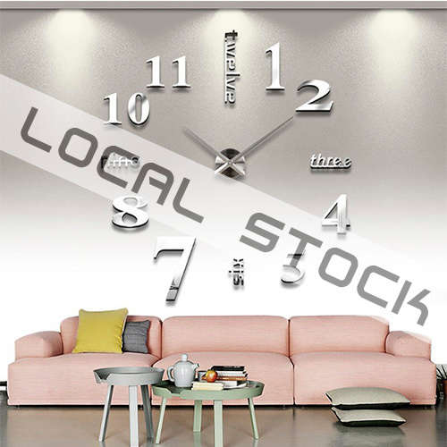 *LOCAL STOCK* DIY Large Mirror 3D Wall Clock