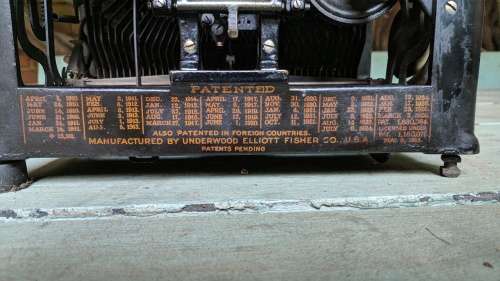 Antique Underwood Standard Typewriter No. 5 1920's