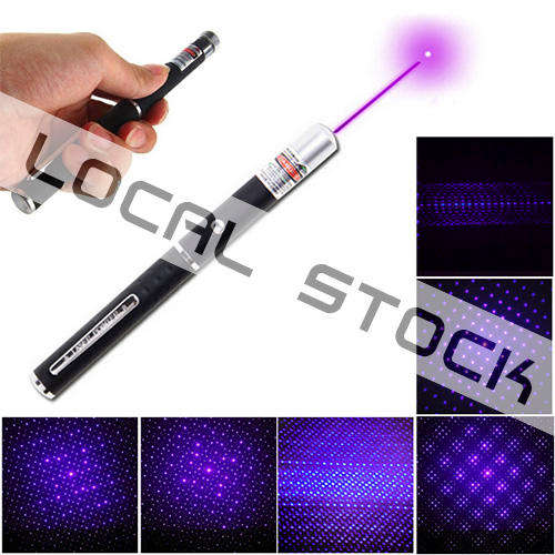 5mw 405nm Purple Laser Pointer Pen Light with adjustable Star Cap Head